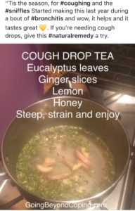 Cough drop tea